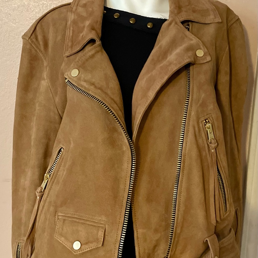 All Saints Suede Motorcycle style jacket